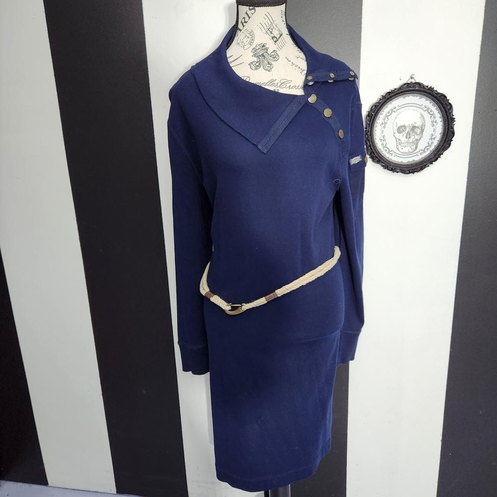 Lauren Ralph Lauren Navy Long Sleeve Dress